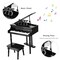 MDF and Birch Kids Classical Piano with Bench, Music Stand and Safe Design